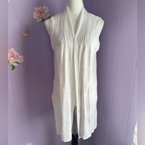 Women's CYNTHIA ROWLEY White
100% Linen Duster Vest Size L